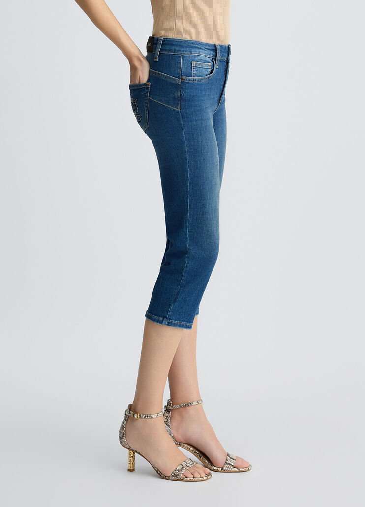 Bottom Up Capri jeans dark denim Liu Jo - large image number 3 Bottom Up Capri jeans dark denim Liu Jo - large image number 3