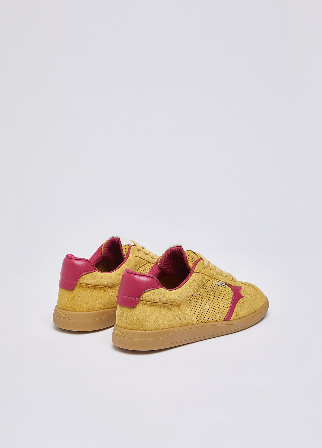Perforated suede sneakers yellow Liu Jo - large image number 2