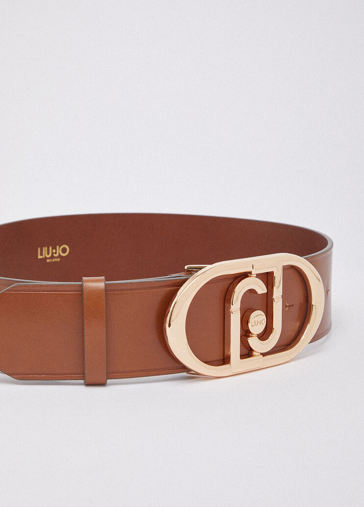 Leather bustier belt brown/gold Liu Jo - medium