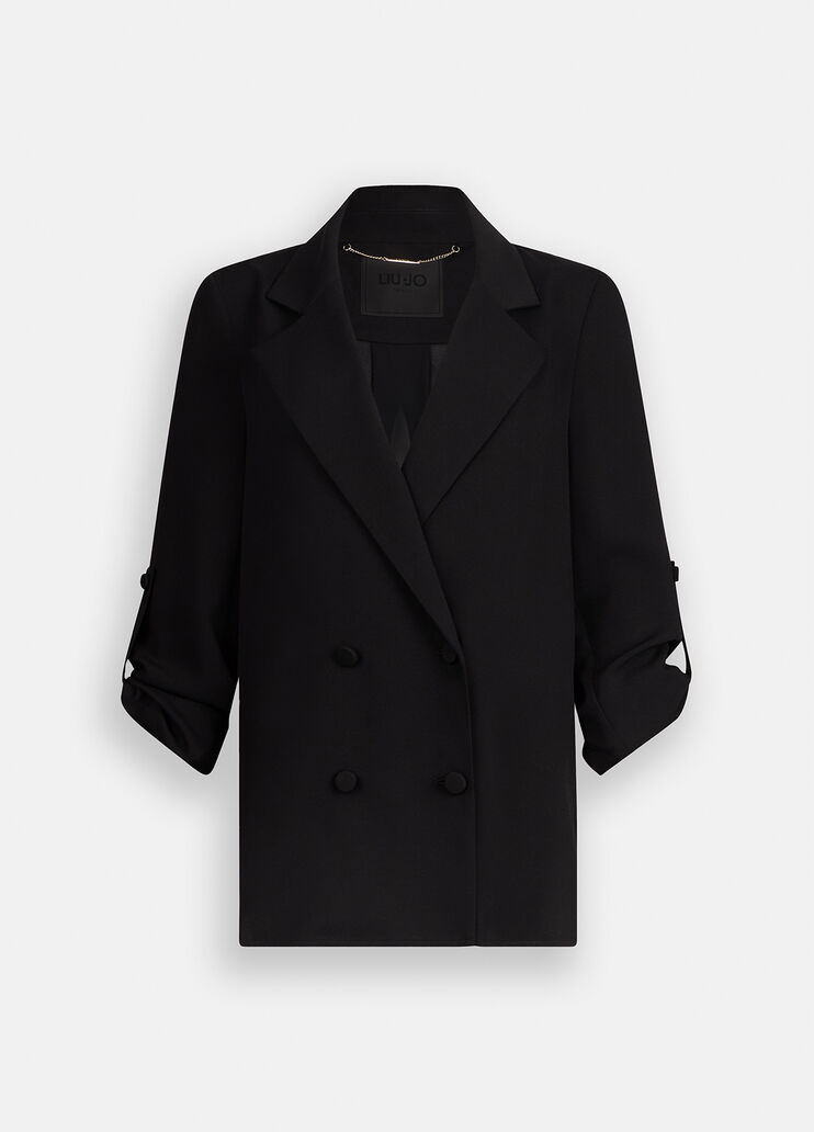 Blazer aus Kreppsatin Schwarz Liu Jo - medium Blazer aus Kreppsatin Schwarz Liu Jo - medium