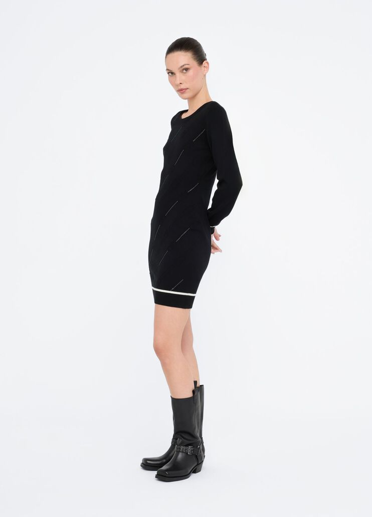 Short knit dress black Liu Jo - large image number 3 Short knit dress black Liu Jo - large image number 3