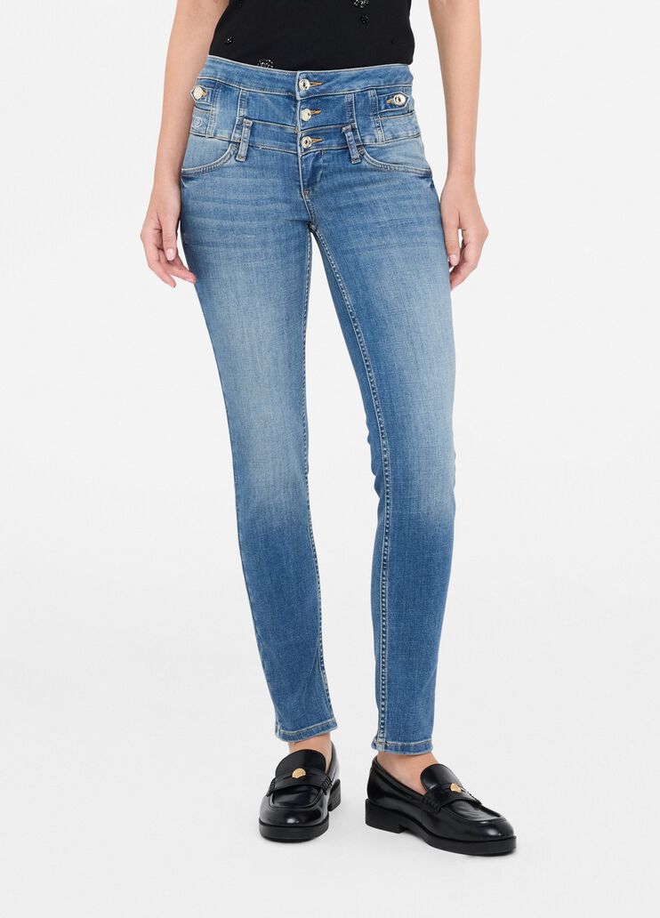 Skinny-Jeans mit hohem Bund Dunkles Denimblau Liu Jo - large image number 0 Skinny-Jeans mit hohem Bund Dunkles Denimblau Liu Jo - large image number 0