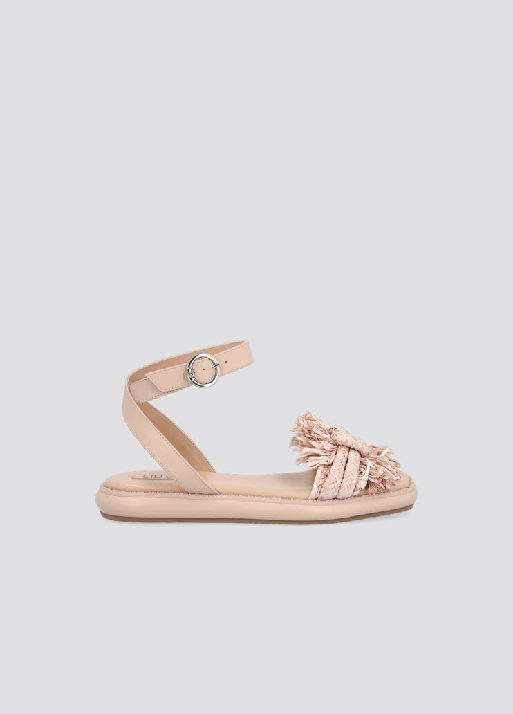 Sandals with raffia strap antique pink Liu Jo - large image number 0