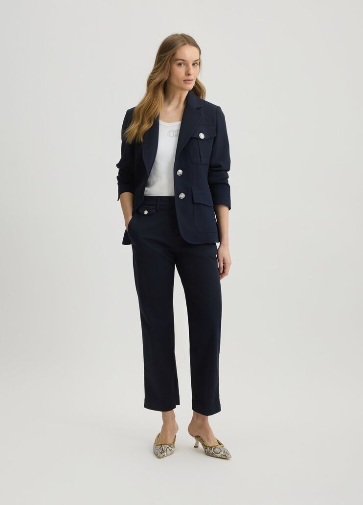 Cropped chinos navy blue Liu Jo - large image number 5 Cropped chinos navy blue Liu Jo - large image number 5