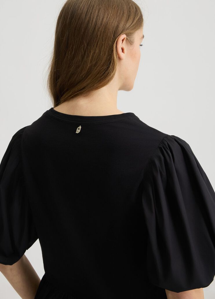 Poplin blouse black Liu Jo - large image number 3 Poplin blouse black Liu Jo - large image number 3