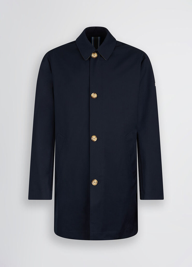 Men’s blue trench coat dark blue Liu Jo - large image number 6 Men’s blue trench coat dark blue Liu Jo - large image number 6
