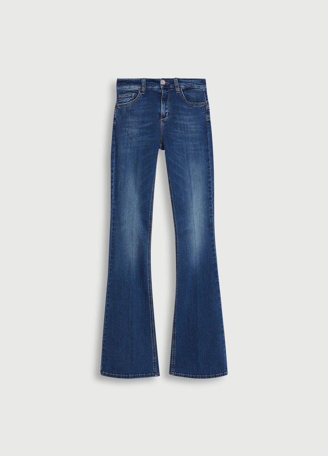Eco-friendly flared jeans blue denim Liu Jo - large image number 5