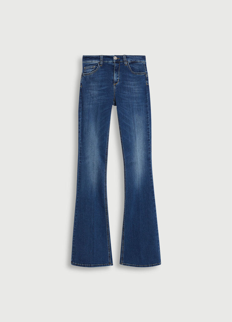 Eco-friendly flared jeans blue denim Liu Jo - large image number 5 Eco-friendly flared jeans blue denim Liu Jo - large image number 5