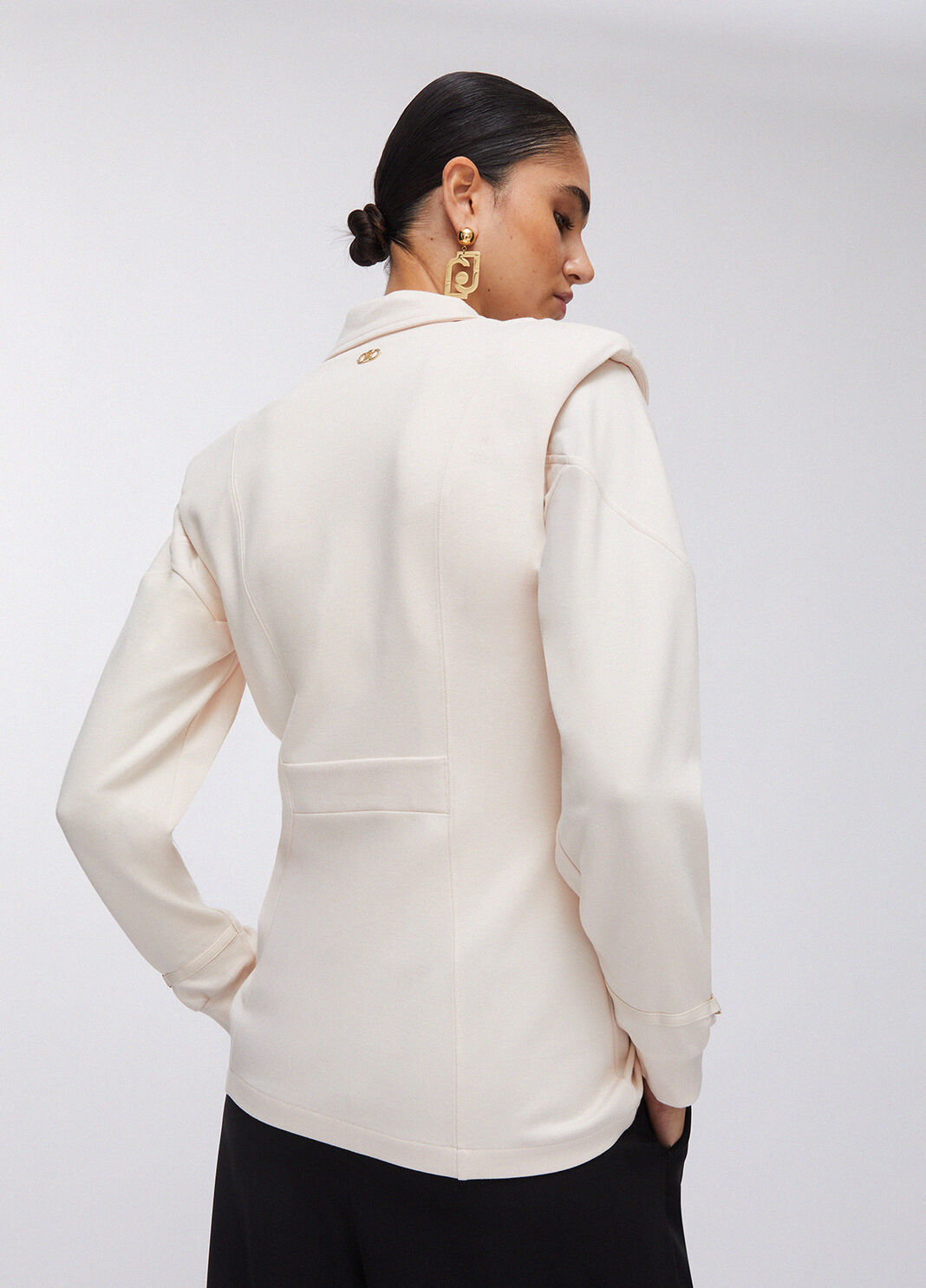 Vest with padded shoulders cream Liu Jo - large image number 1