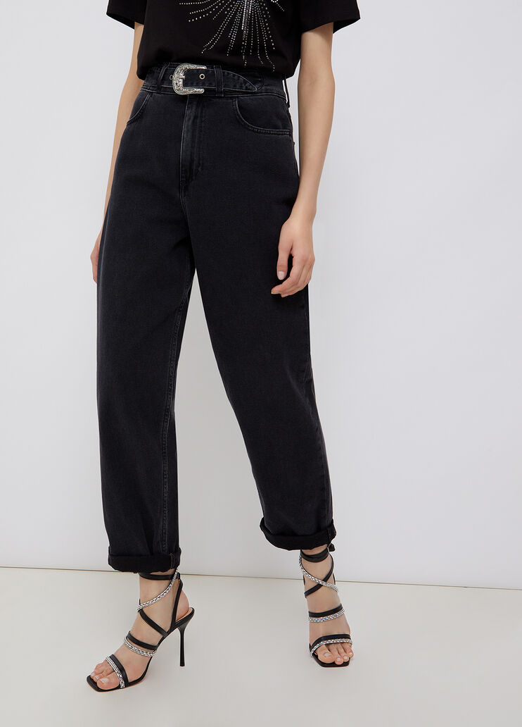 Boyfriend jeans with belt black Liu Jo - large image number 0