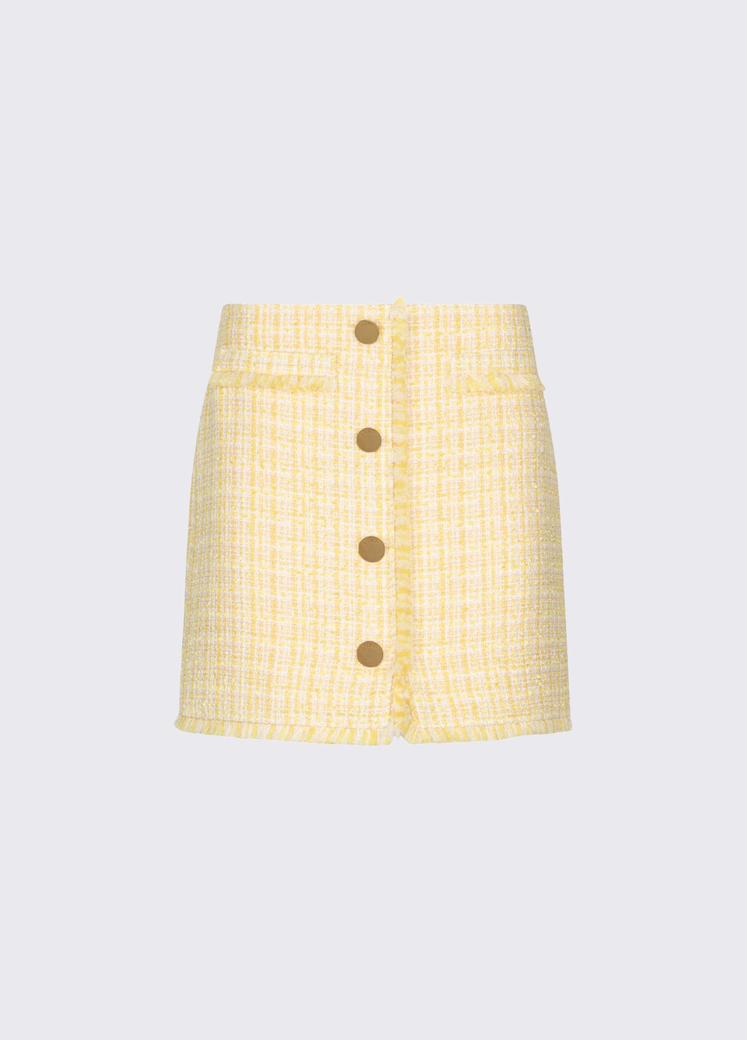 Kurzer Rock aus Boucl&eacute; Gelb Liu Jo - large image number 6