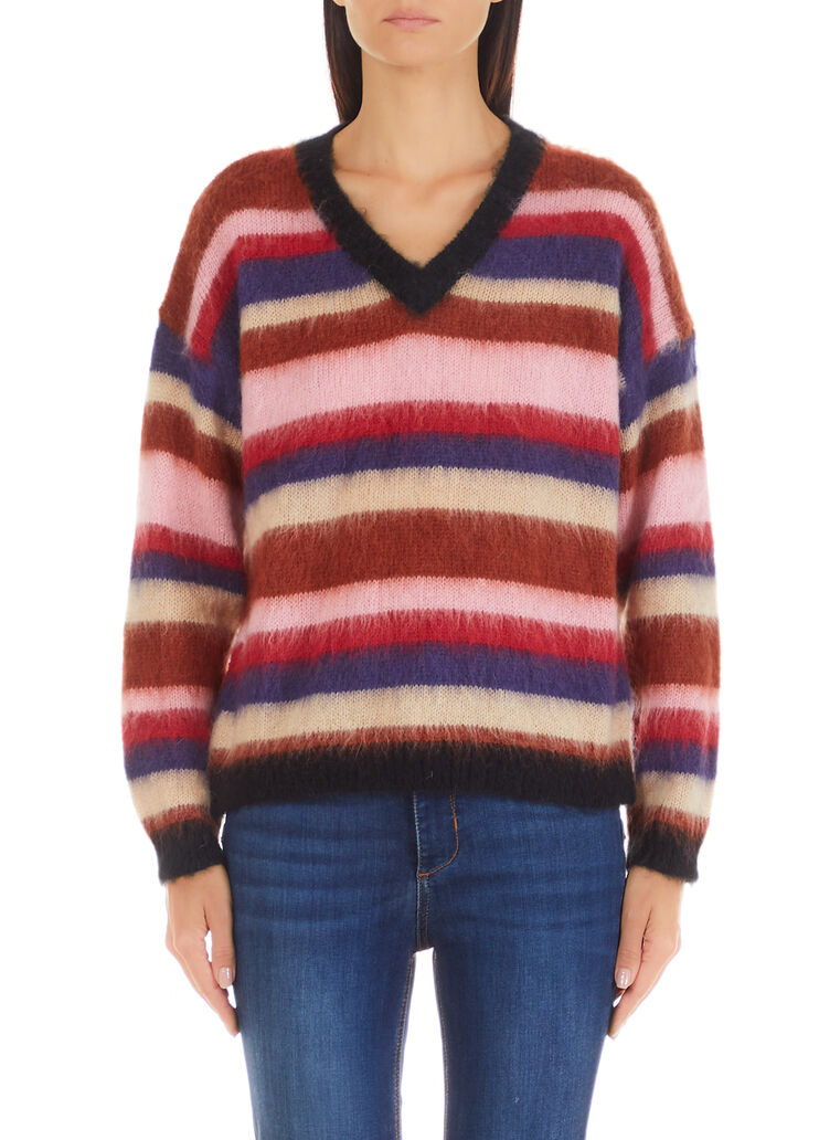 Pull en mohair mélangé rayures Liu Jo - large image number 0