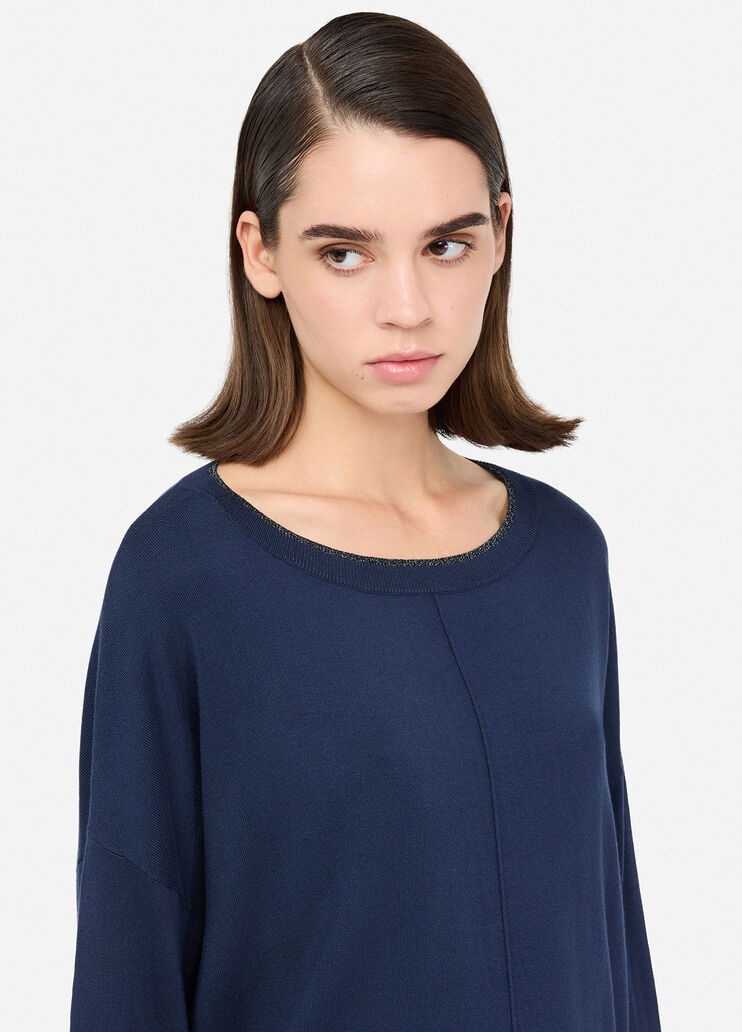 Pull en Lurex® bleu marine Liu Jo - large image number 2