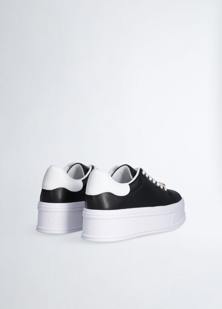 Zapatillas de piel con plataforma negro Liu Jo - medium