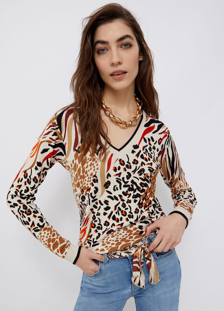 Sweatshirt with all-over print leopard print Liu Jo - large image number 0