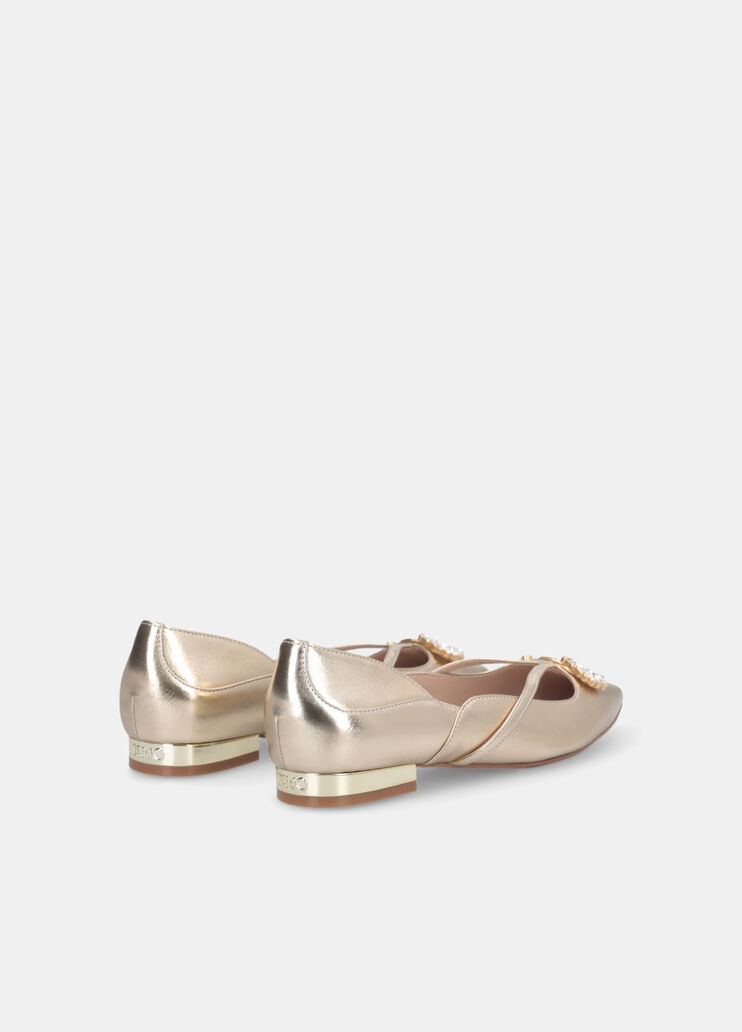 Ballerines avec logo bijou or clair Liu Jo - large image number 3