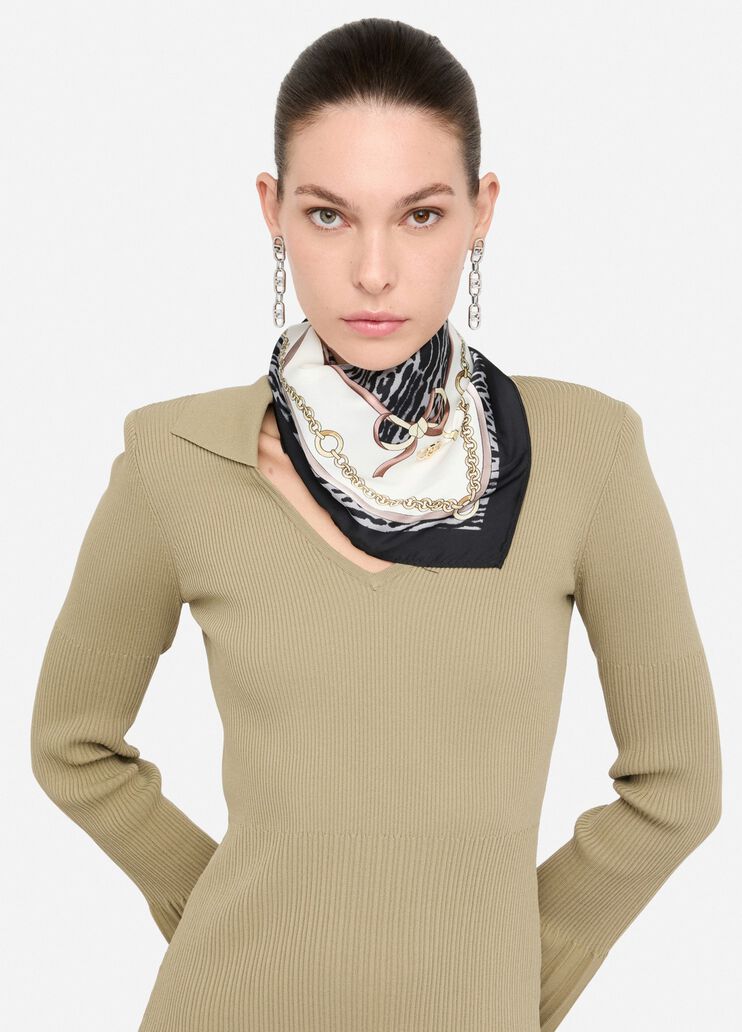 Printed foulard black mixed animal print Liu Jo - medium Printed foulard black mixed animal print Liu Jo - medium