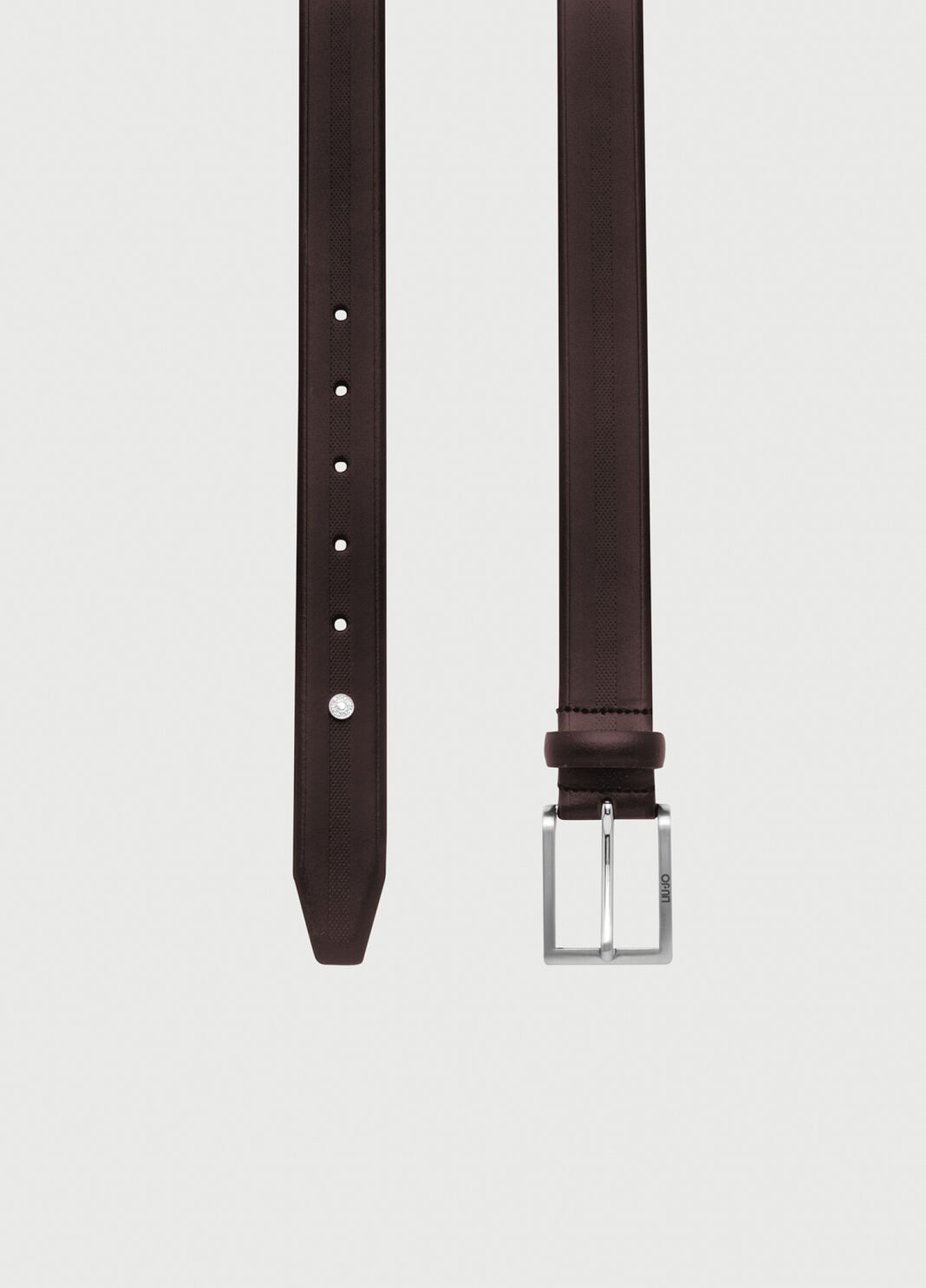 Hammered leather belt Dark brown Liu Jo - large image number 0