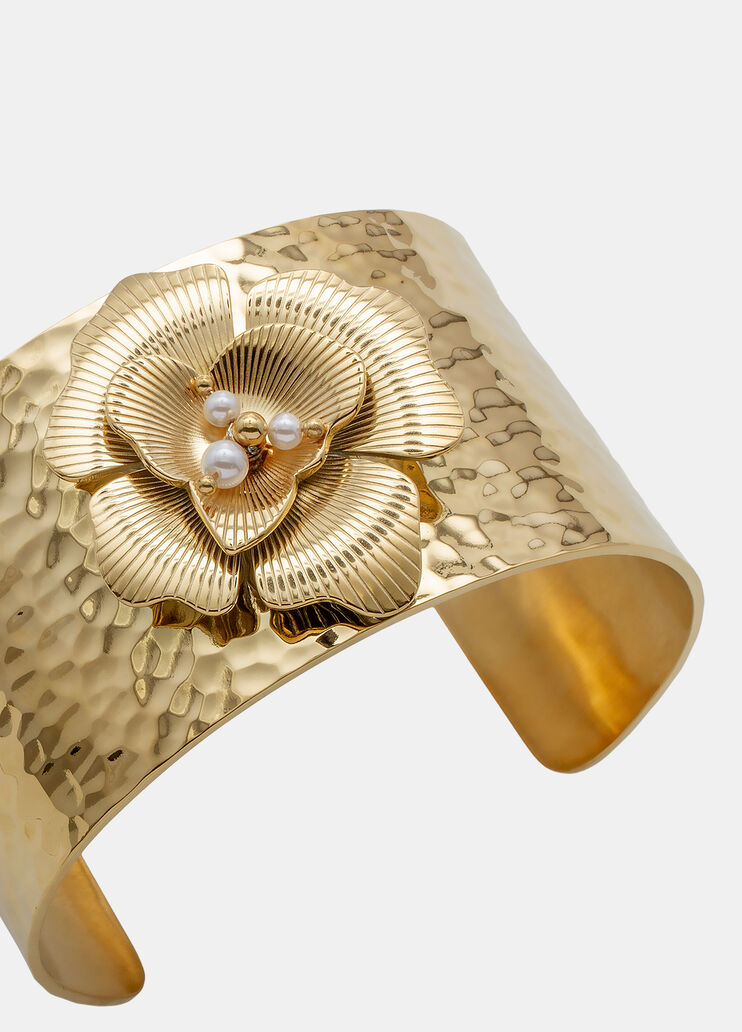 Rigid bracelet with maxi-flower gold Liu Jo - large image number 2 Rigid bracelet with maxi-flower gold Liu Jo - large image number 2