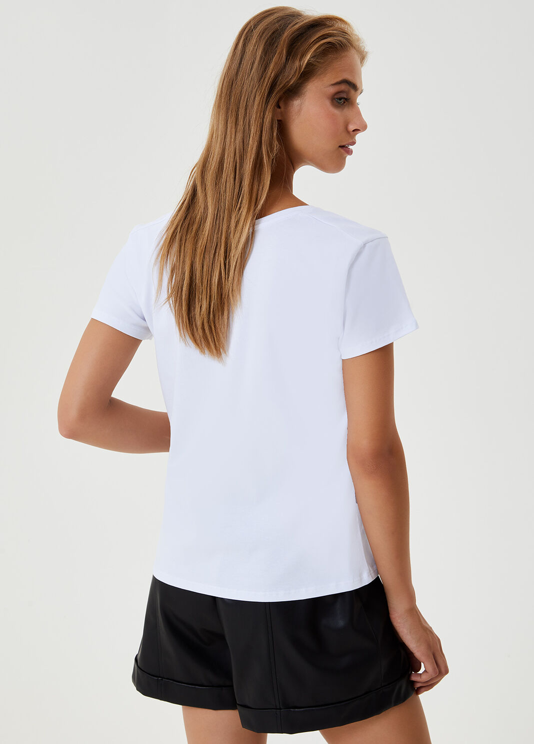 T-shirt with precious stones Black Liu Jo - large image number 1