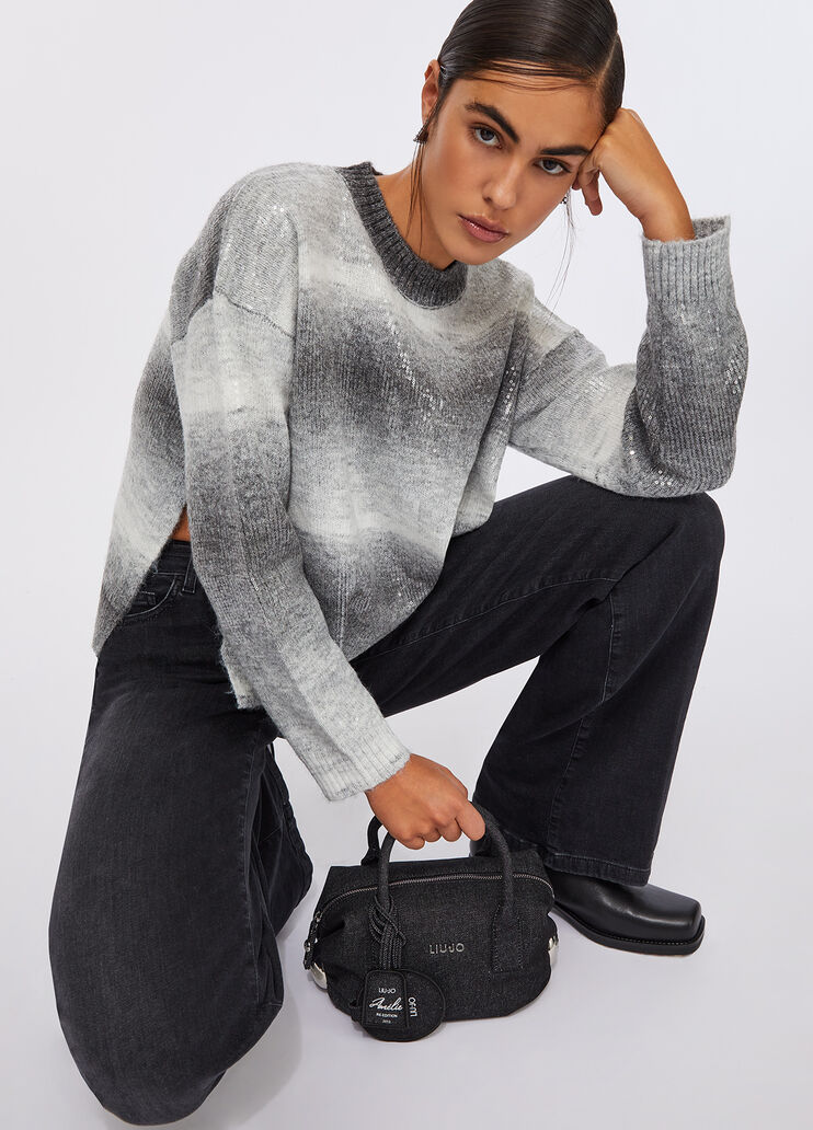 Pullover mit Pailletten Grau Liu Jo - medium