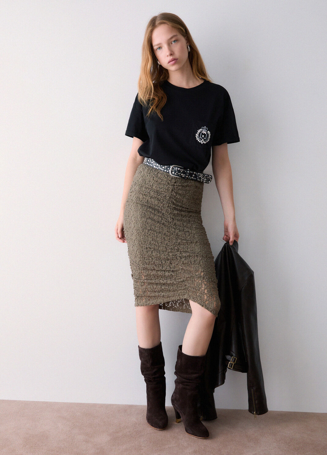 Midi lace skirt green Liu Jo - large image number 2
