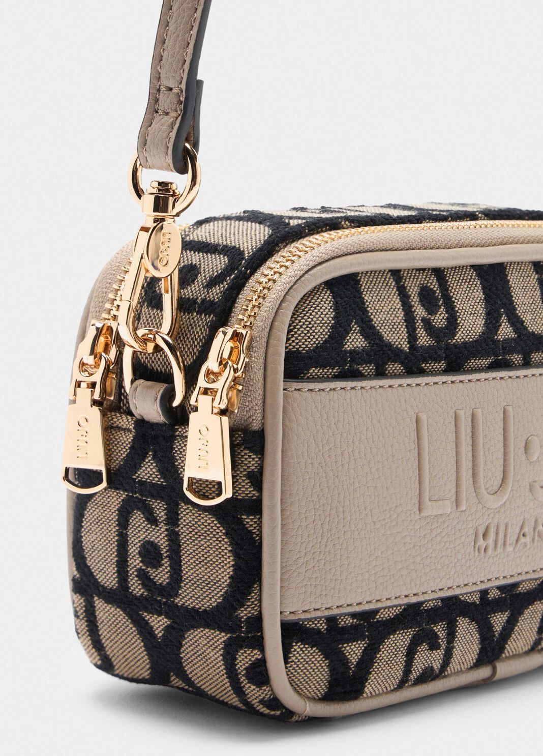 Small jacquard crossbody bag dark grey Liu Jo - large image number 3