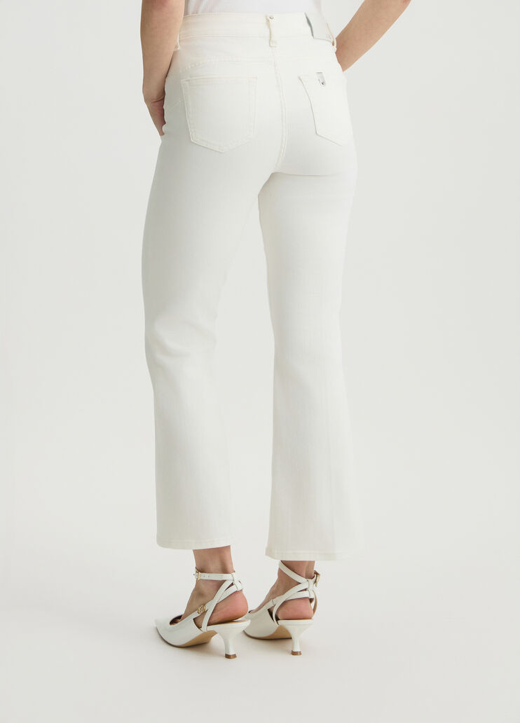 White high-rise bootcut trousers white wool Liu Jo - large image number 1