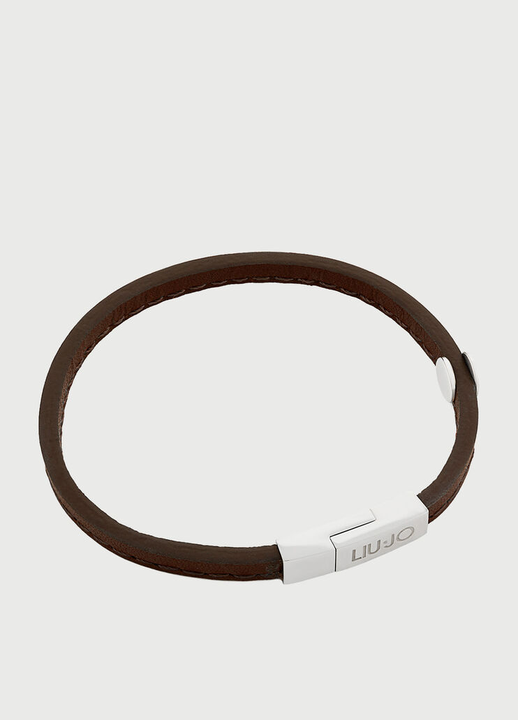 Armband aus Leder Stahlgrau Liu Jo - large image number 0