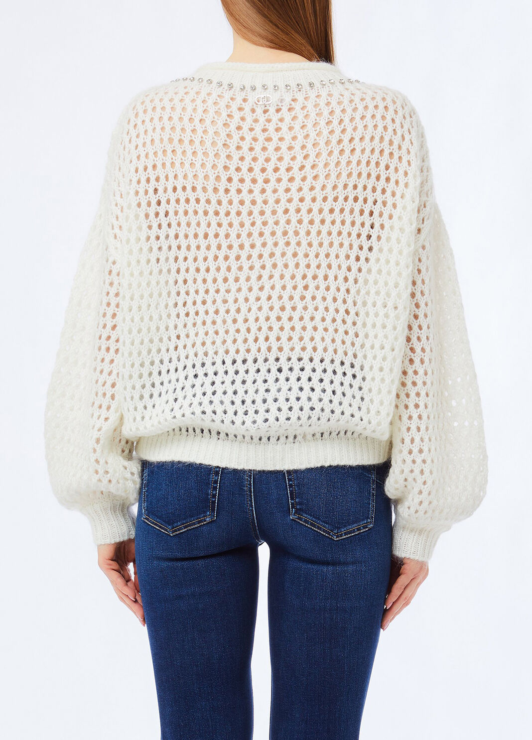 Knit in wool and mohair white wool Liu Jo - large image number 1