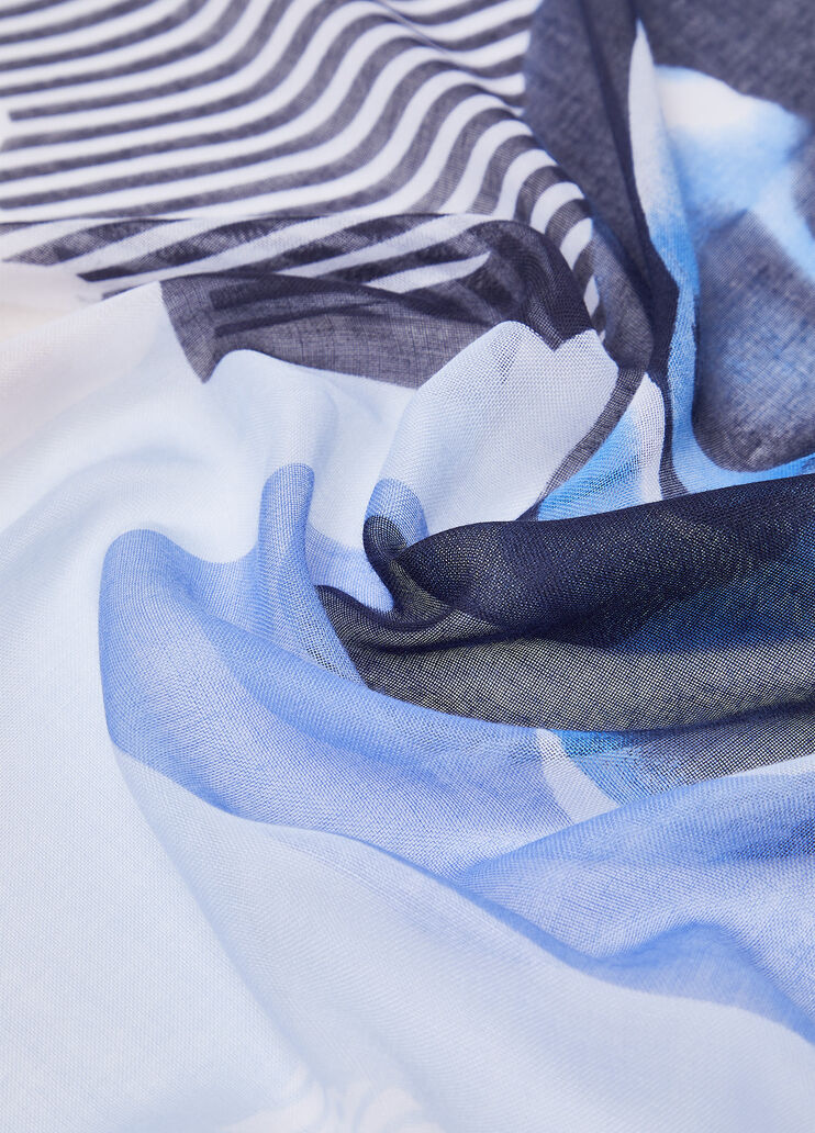 Large colour-block scarf light blue Liu Jo - medium