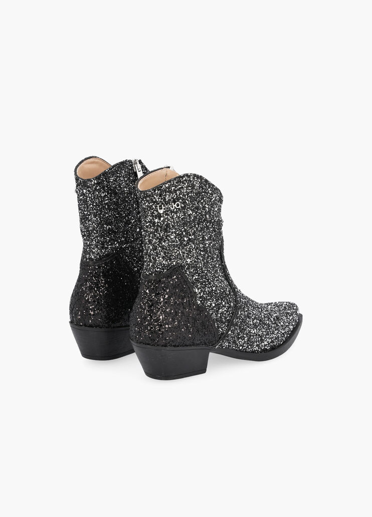 Western-Stiefelette mit Glitzer Schwarz/Anthrazit Liu Jo - large image number 1 Western-Stiefelette mit Glitzer Schwarz/Anthrazit Liu Jo - large image number 1