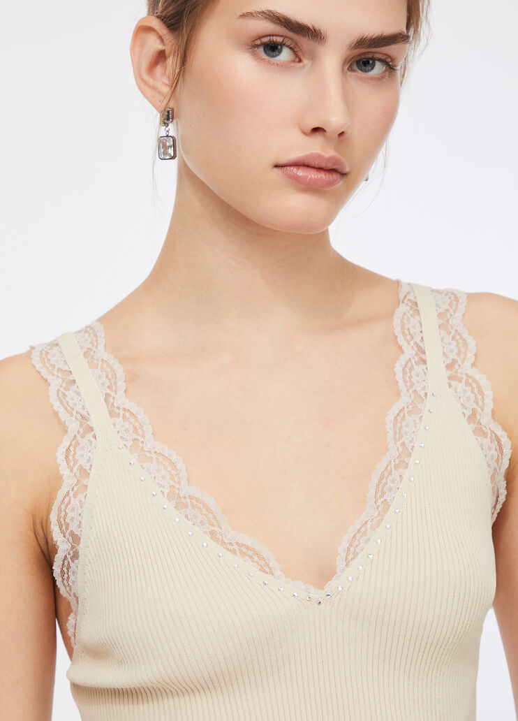 Top with lace details light beige Liu Jo - large image number 4