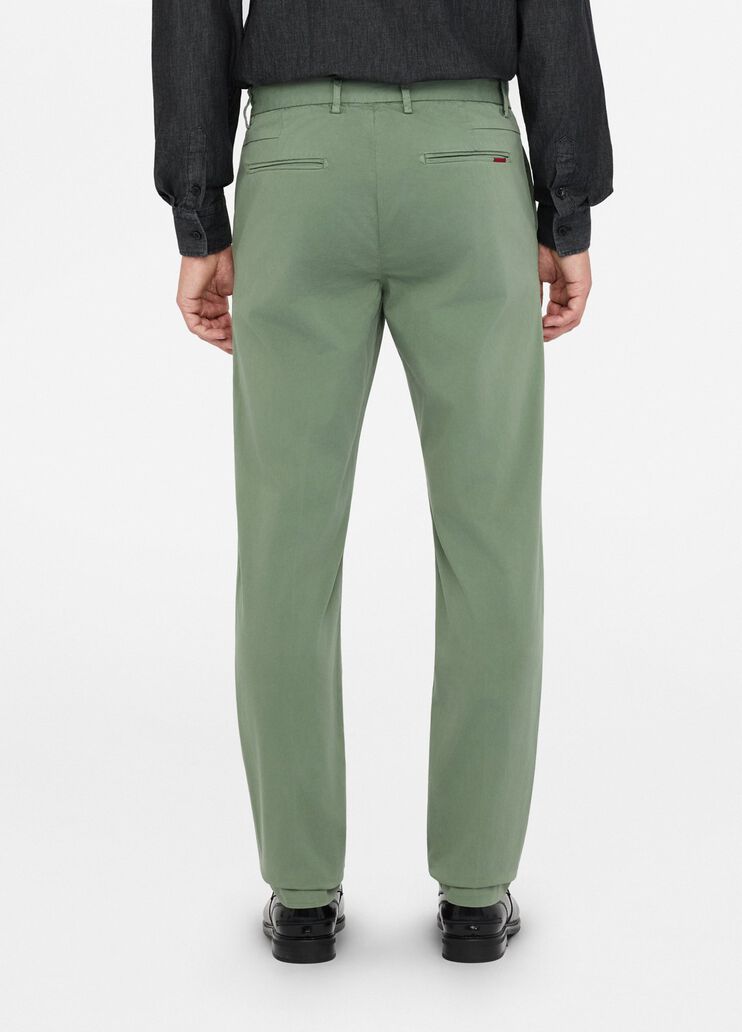 Satin chinos khaki green Liu Jo - large image number 1 Satin chinos khaki green Liu Jo - large image number 1