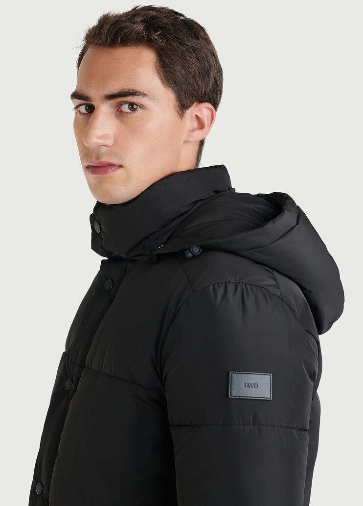 Padded jacket with hood Black Liu Jo - large image number 2