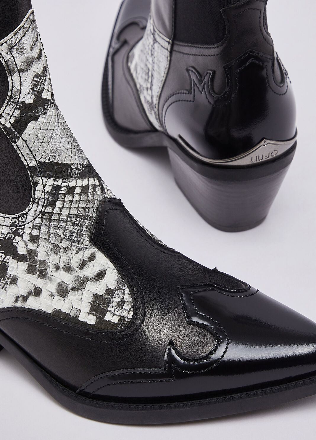 Python Print Cowboy Boots black Liu Jo - large image number 7