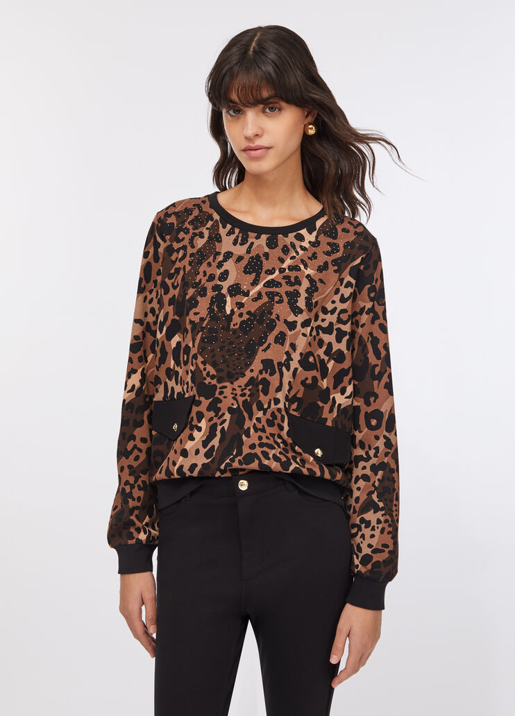 Sudadera con estampado animal Liu Jo Better  chocolate Liu Jo - medium