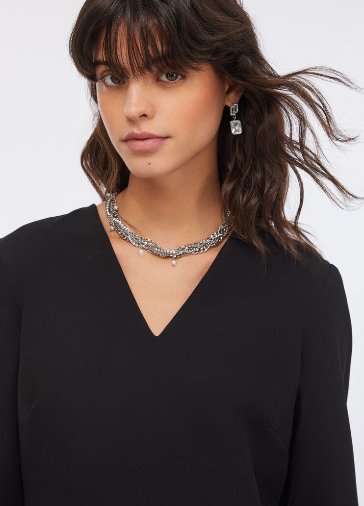 Robe courte avec poches noir Liu Jo - large image number 4