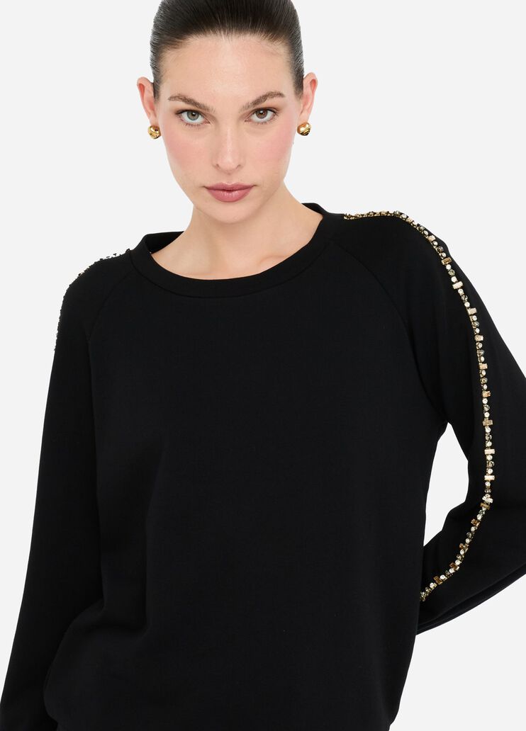 Sweat-shirt Liu Jo Better avec strass noir Liu Jo - medium