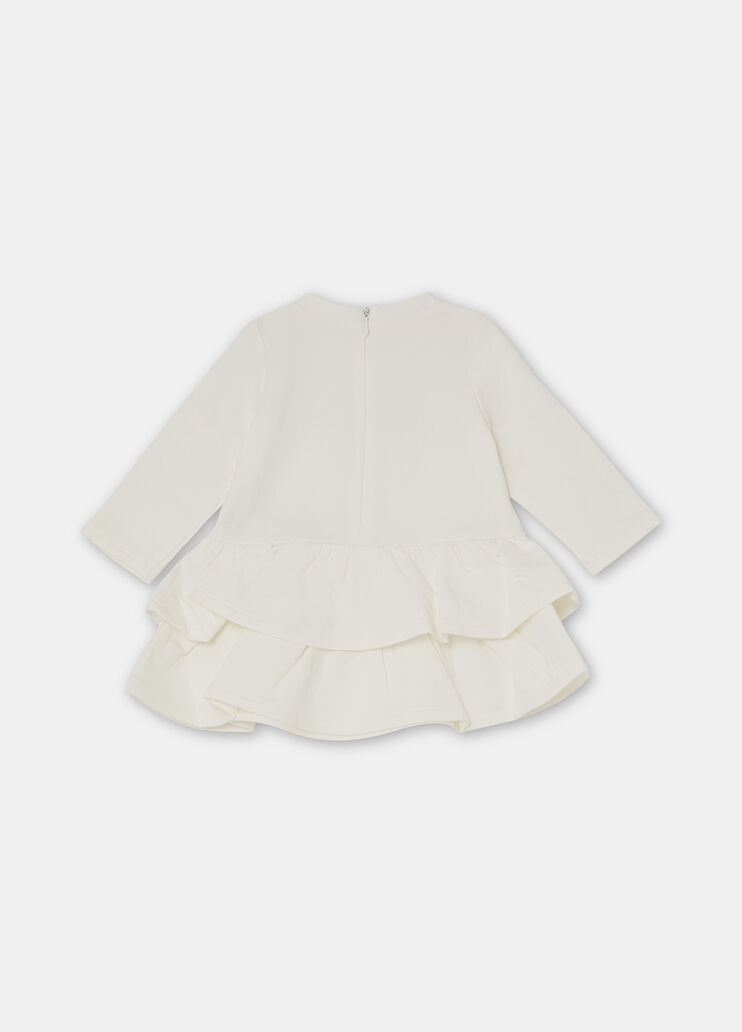 Cotton fleece dress with logo white Liu Jo - medium Cotton fleece dress with logo white Liu Jo - medium