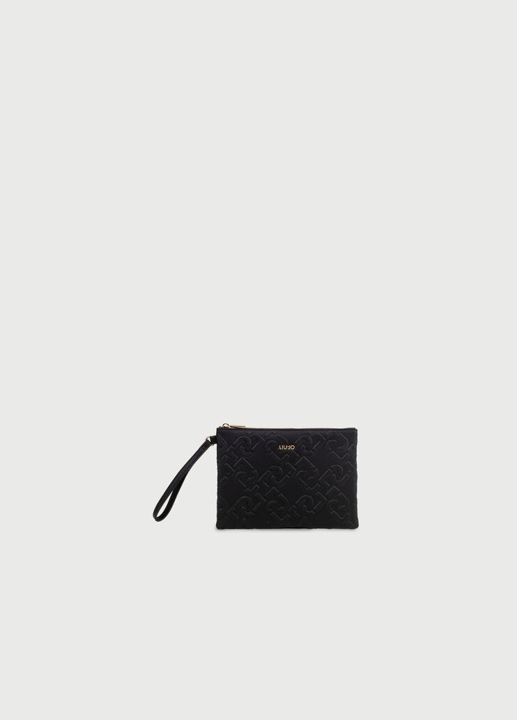 Clutch bag with logo Black Liu Jo - large image number 0