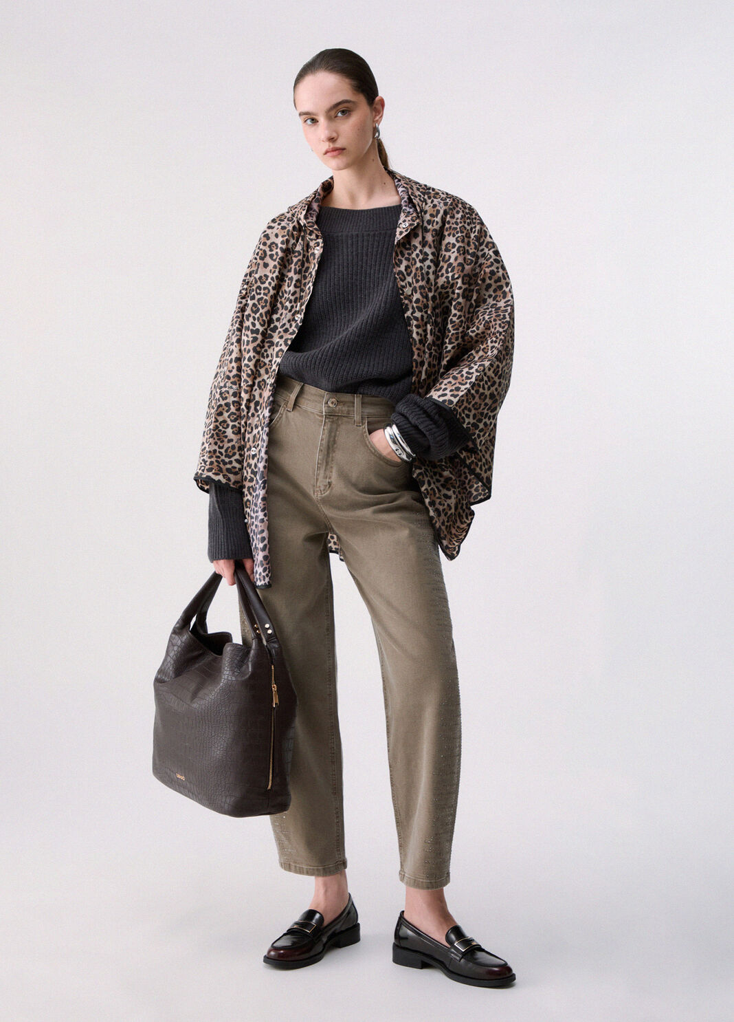 Animal Print Packable Poncho animal print Liu Jo - large image number 5