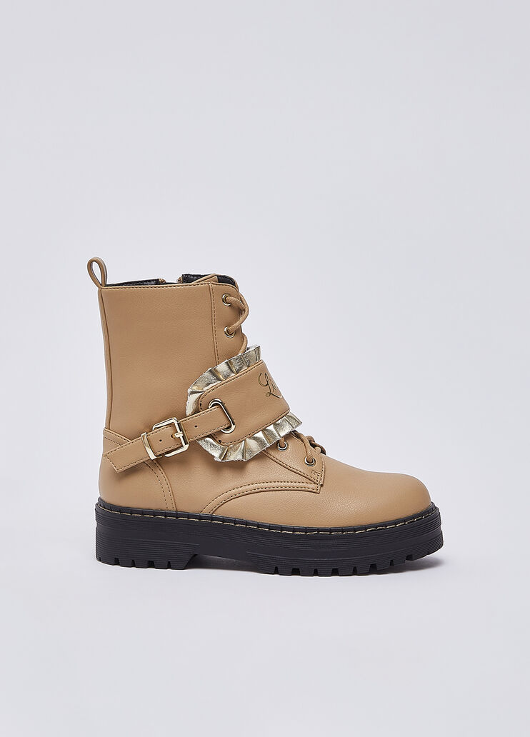 Logo Combat Boots sand Liu Jo - medium