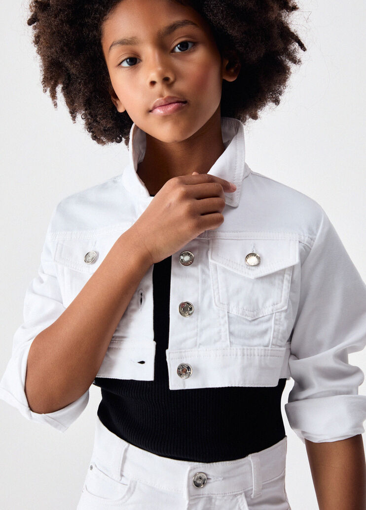 Short cotton drill jacket white Liu Jo - medium