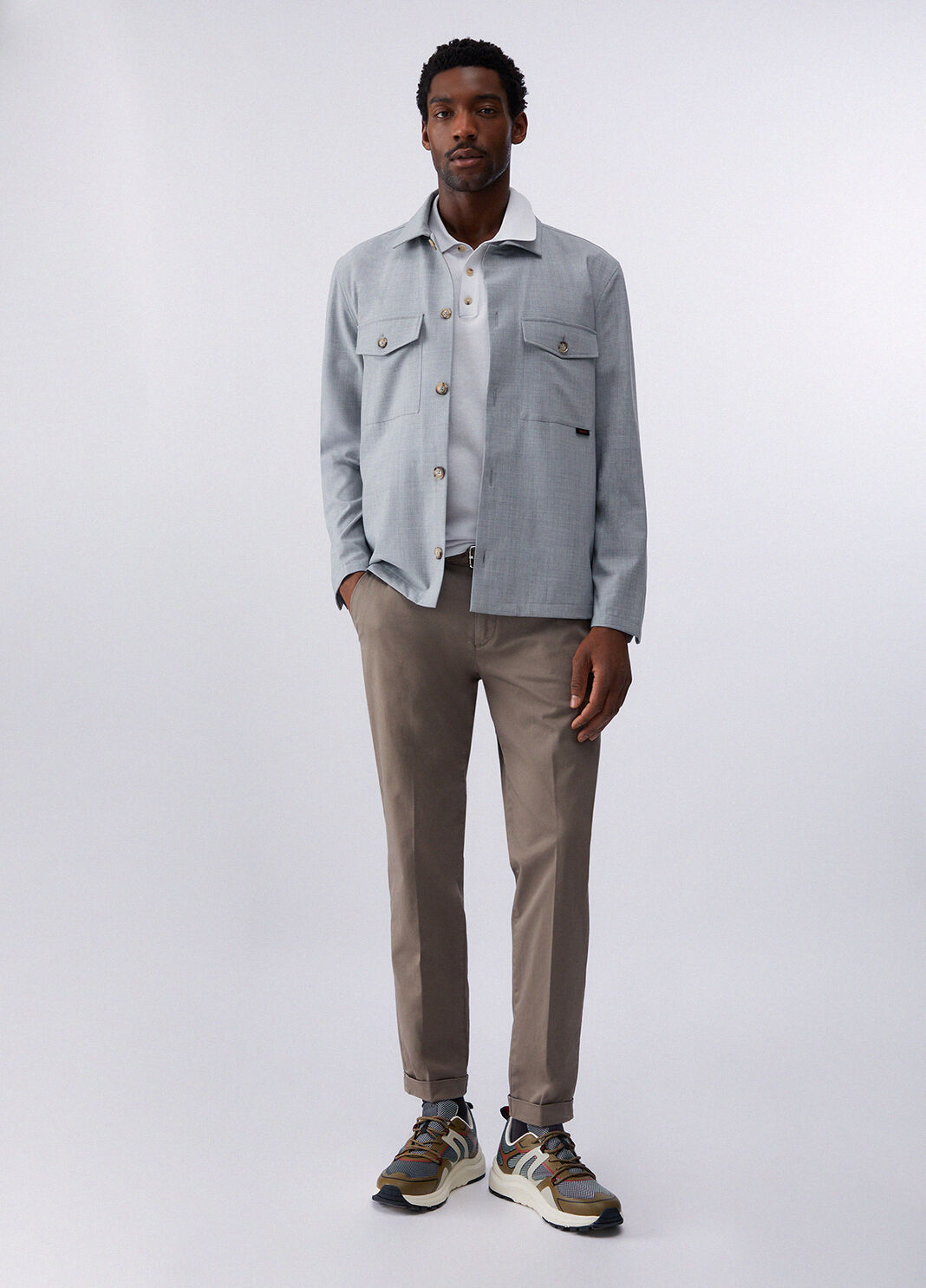 Wool-blend overshirt off-white Liu Jo - large image number 5