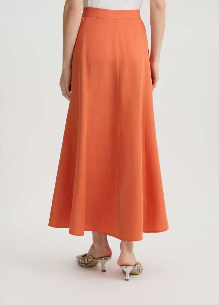 Linen-blend skirt terracotta Liu Jo - large image number 1 Linen-blend skirt terracotta Liu Jo - large image number 1