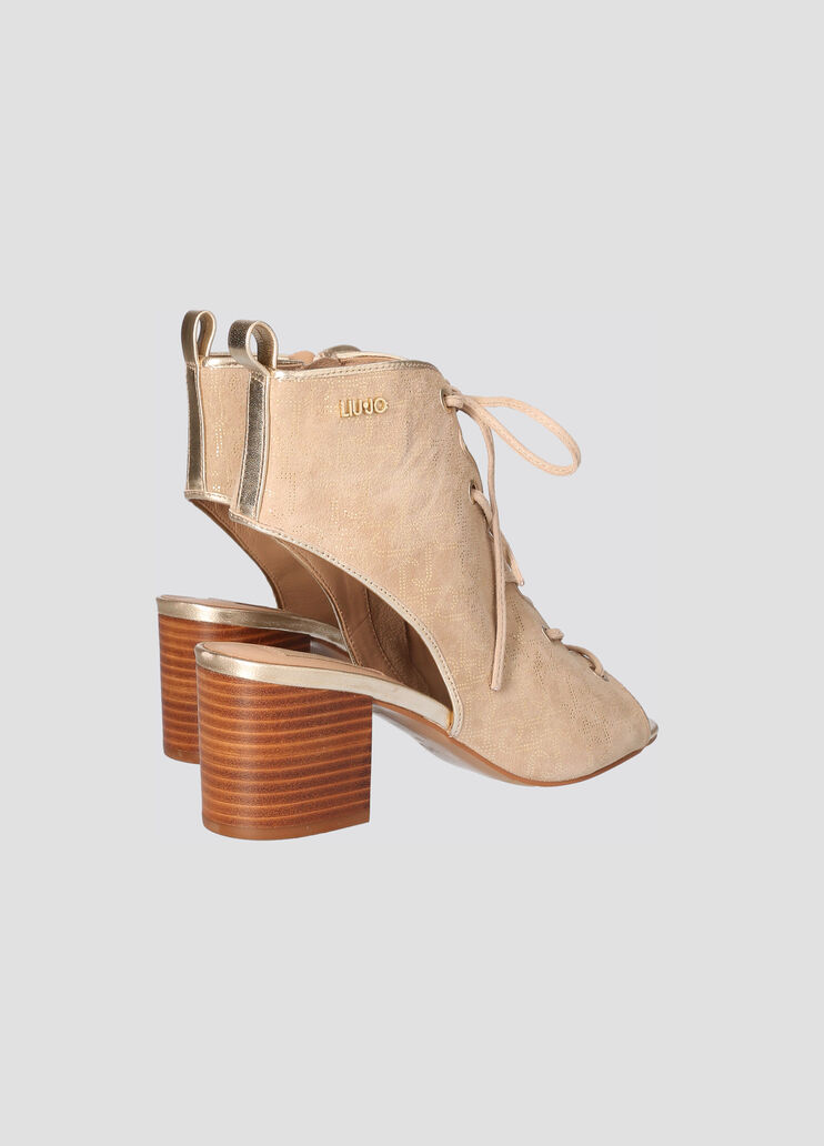 Stivaletti open toe in suede  Liu Jo - large image number 2 Stivaletti open toe in suede  Liu Jo - large image number 2