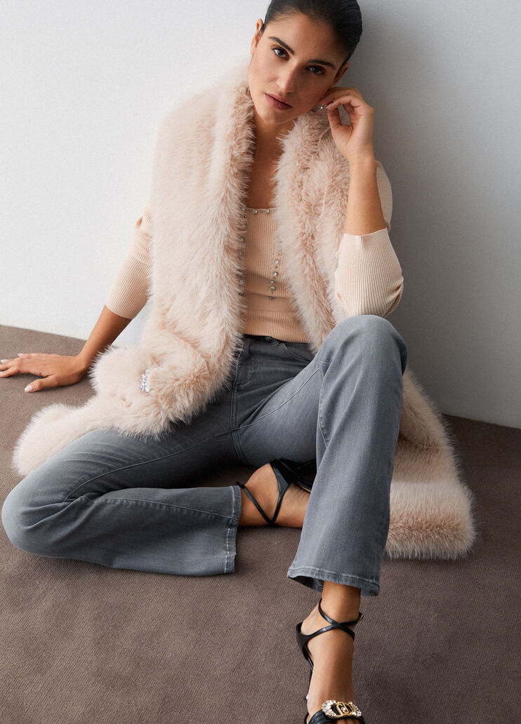 Jean bootcut taille haute denim gris Liu Jo - medium