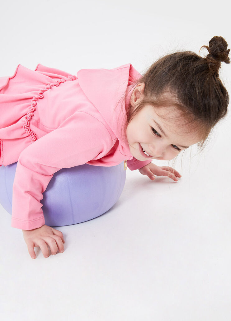 Felpa con cappuccio e volants Rosa Liu Jo - large image number 2