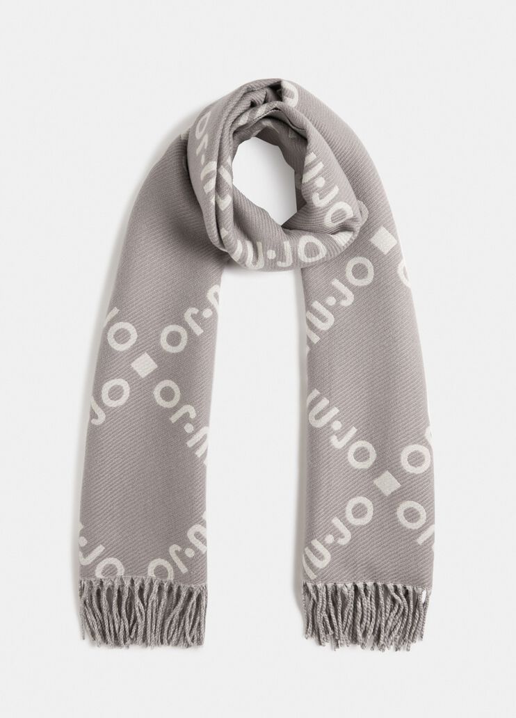 Jacquard shawl grey Liu Jo - large image number 1 Jacquard shawl grey Liu Jo - large image number 1